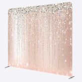 Lofaris Rose Gold Glitter Diamonds Tension Fabric Backdrop